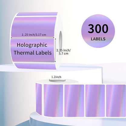 2.25"x1.25" Direct Thermal Labels, Holographic Thermal Printer Labels - Image 2