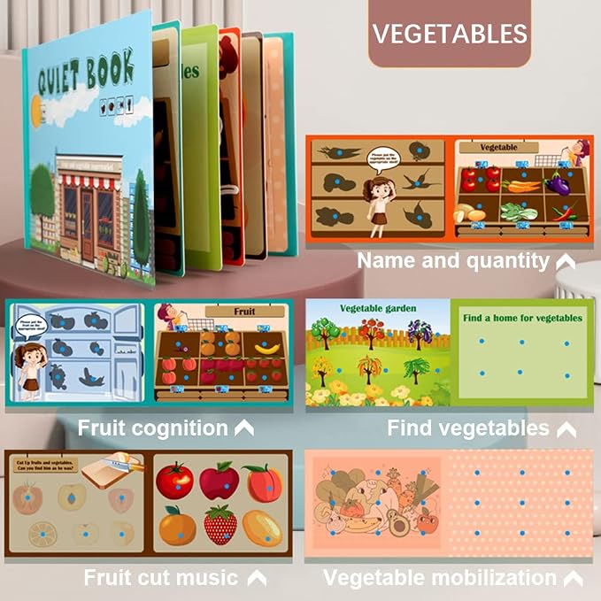 4 Subjects Montessori Quiet Book Busy Board - Image 6