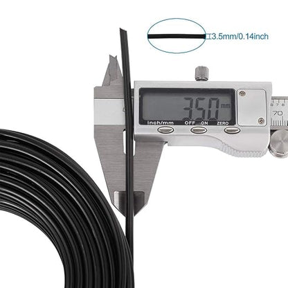 Fashewelry 65.6 Feet 3.5mm Aluminum Wire Black Bendable Metal Craft Wire - Image 4