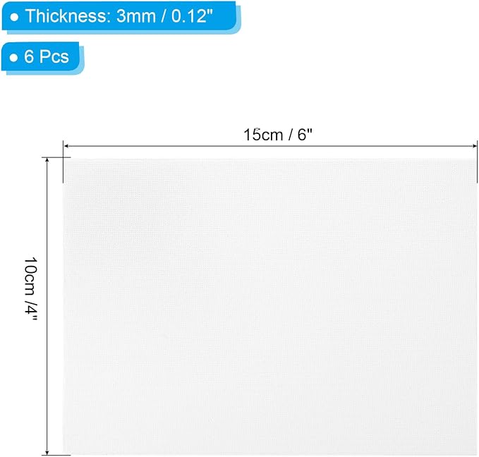 PATIKIL 4x6 Canvas Boards for Painting, 6 Pack 100% Cotton Square Triple Primed - Image 2