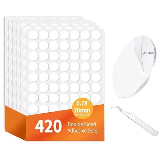 420 PCS Double Sided Sticky Dots Removable Strong Adhesive Tack Heavy Duty by Unknown