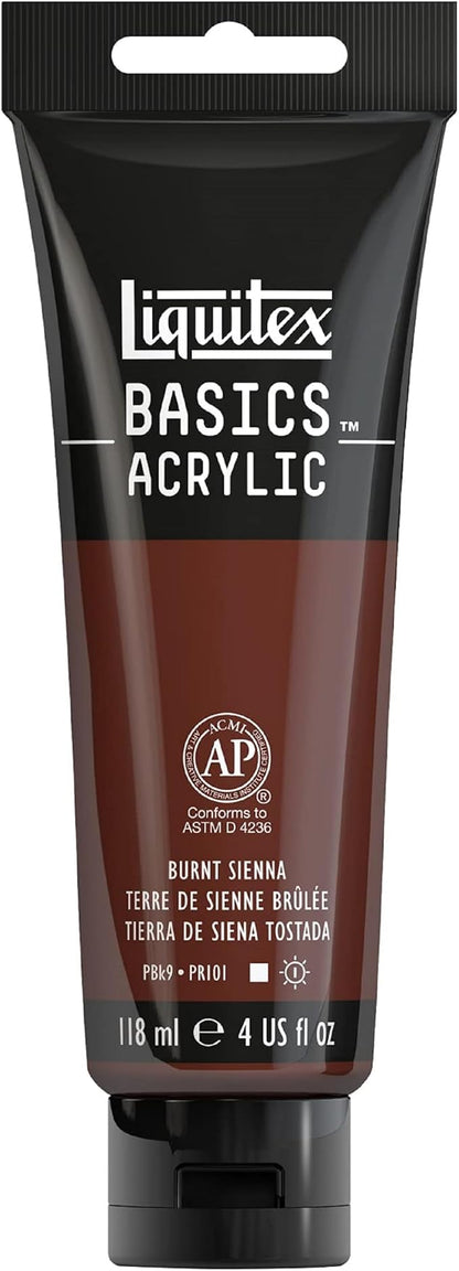 Liquitex BASICS Acrylic Paint, 118ml Tube, Burnt Sienna by Liquitex