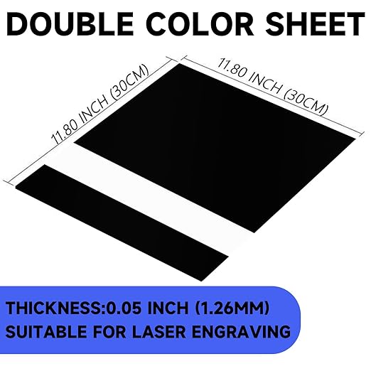 5PCS Laser Engraving Double Color ABS Plastic Sheet, Two-Tone Laserable - Image 2
