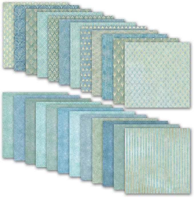 Boho Scrapbook Paper Vintage Flower Pattern Papers Pad 12×12, 24 Sheets - Image 2