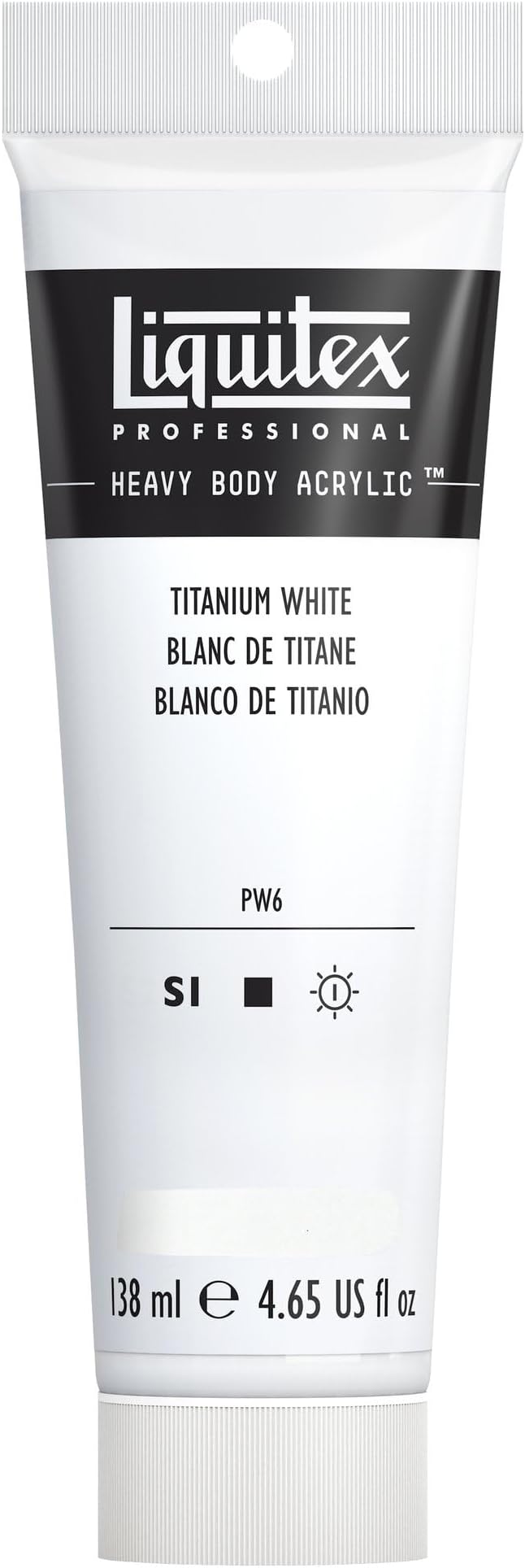 Liquitex Professional Heavy Body Acrylic Paint, 4.65-oz Tube, Titanium White by Liquitex