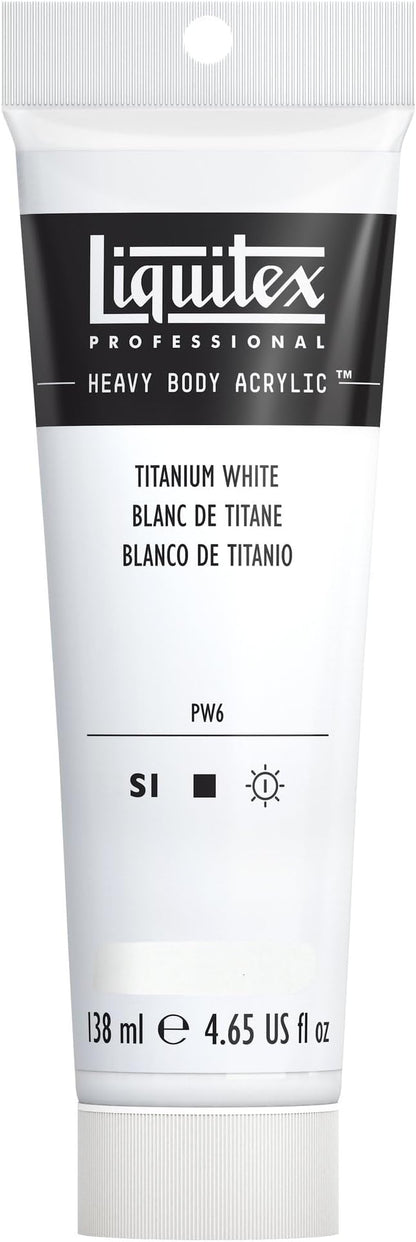 Liquitex Professional Heavy Body Acrylic Paint, 4.65-oz Tube, Titanium White by Liquitex