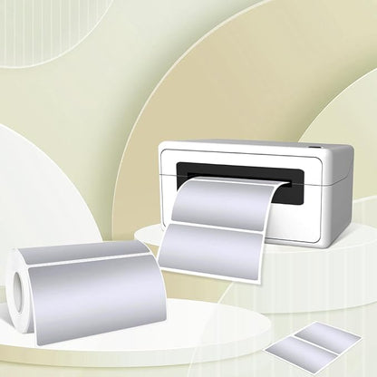 2" x 4" Silver Thermal Label Stickers, Waterproof Thermal Printer Sticker Labels - Image 3