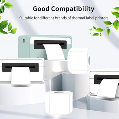 White Square Thermal Labels Stickers 3 x 3 Inch, Self-Adhesive Waterproof - Image 4