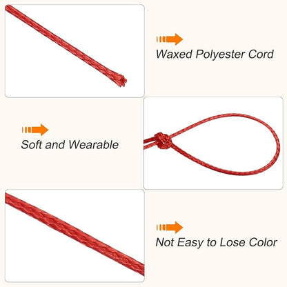 MECCANIXITY Waxed Cord 0.5mm Waxed Polyester Cord 175 Yard Wax String - Image 3