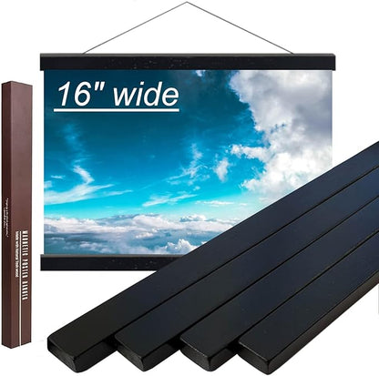 16" Sturdy Magnetic Poster Hanger Frame, Wooden Poster Frame 16x20 16x22 16x24 by DACRIHOME
