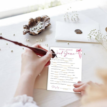 Wedding Shower Games Cards, Bridal Shower Word Game, Bridal Shower Games 25 - Image 4