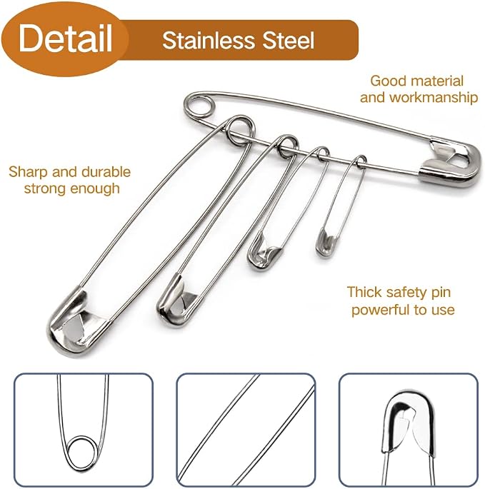 3 Inches Large Safety Pins, Big Heavy Duty Safety Pins - Image 2