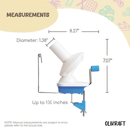 Olikraft Manual Yarn Winder | Yarn Ball Winder, Baller Crochet Spinner - Image 4