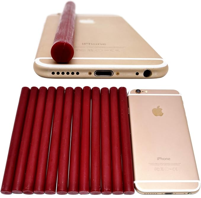 TELOSMA Matte Dark Red Glue Gun Sealing Wax Sticks Wax Seal Rod - Image 4