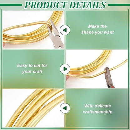 BENECREAT 9.84 Feet Bare Solid Brass Wire, 6 Gauge Round Soft Brass Wire Pure - Image 4