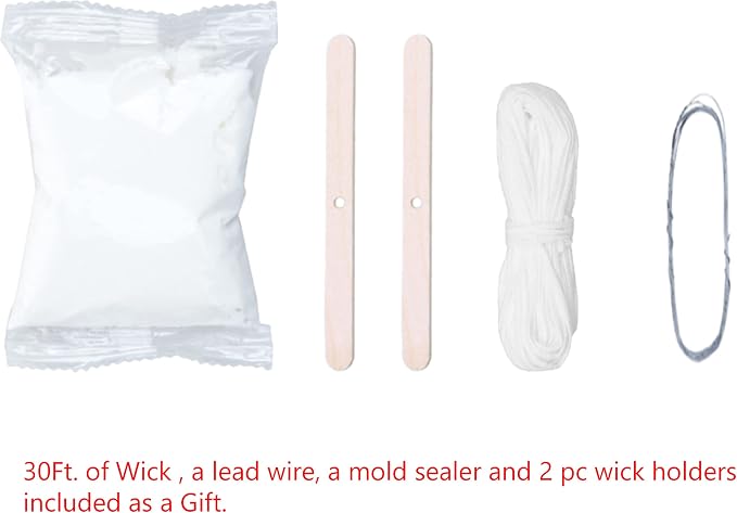 MILIVIXAY 2PCS Pillar Candle Mold -Height: 4.0inch, Diameter:2.0inch-30ft Long - Image 4