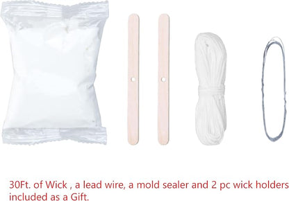 MILIVIXAY 2PCS Pillar Candle Mold -Height: 4.0inch, Diameter:2.0inch-30ft Long - Image 4