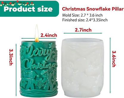 Christmas Candle Silicone Molds, 3D Candle Molds - Image 2