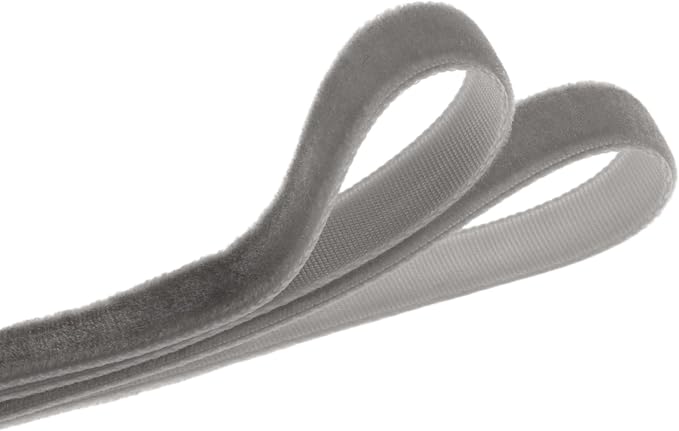 Vintage Silver Velvet Ribbon, 3/8 Inch X 25Yd - Image 3