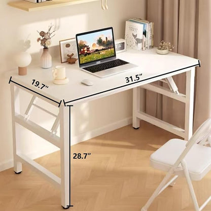 31.5 Inch Foldable Desks for Small Spaces, Foldable Desk No Assembly, Small - Image 2