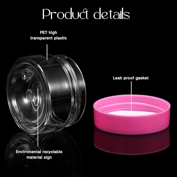 SATINIOR 12 Pack 1 oz Plastic Container Jars - Image 4