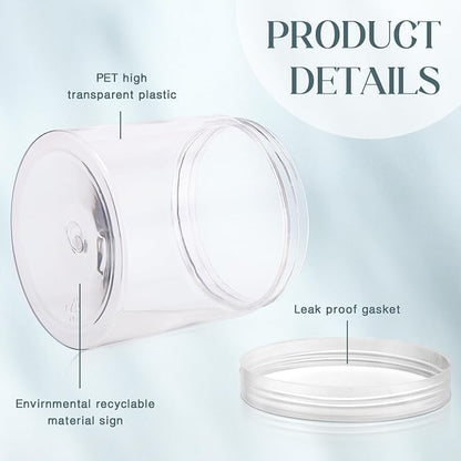 SATINIOR 12 Pack 16 oz Plastic Container Jars - Image 3