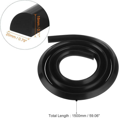 uxcell Flexible Molding Trim, 59 Inch Flexible Quarter Round Molding Silicone - Image 2