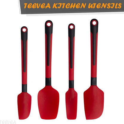 TEEVEA Silicone Spatula for Cooking Baking Mixing, Heat Resistant Non-Stick - Image 7