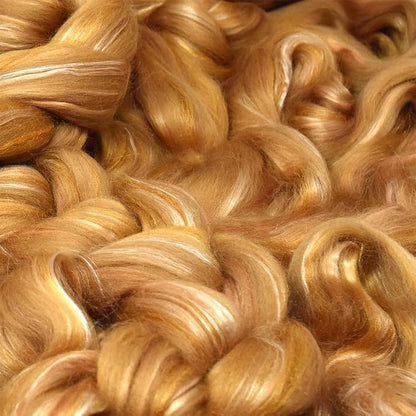 Merino Silk Luxe Tonal Designer Blend. Superfine Merino, Tussah Silk. Top Roving - Image 6