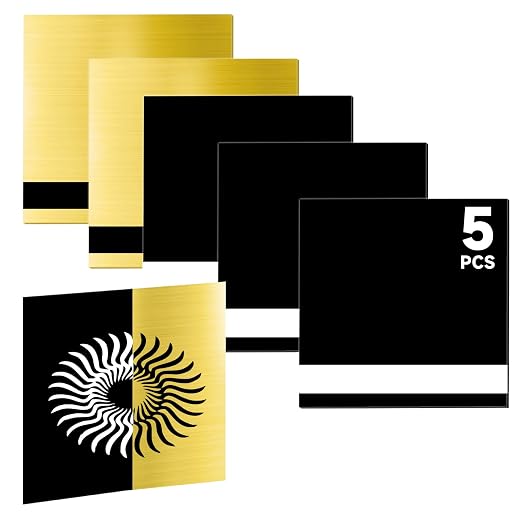 5PCS Laser Engraving Double Color ABS Plastic Sheet, Two-Tone Laserable by Bocolon