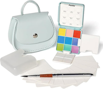 Funto Pocket Watercolor Set, Travel Color Kit, by FUNTO