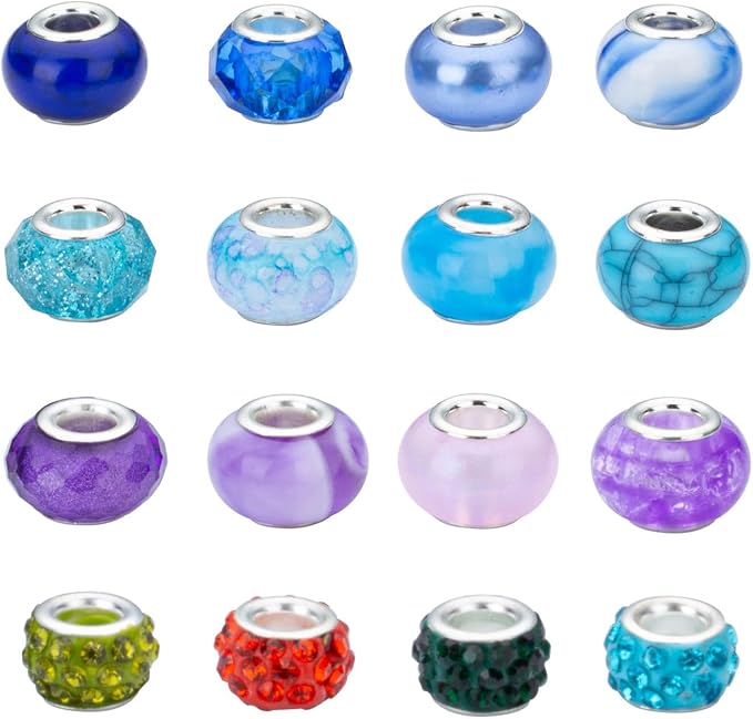 LAIDANLA 150pcs 15mm European Large Hole Beads Bulk - Image 3