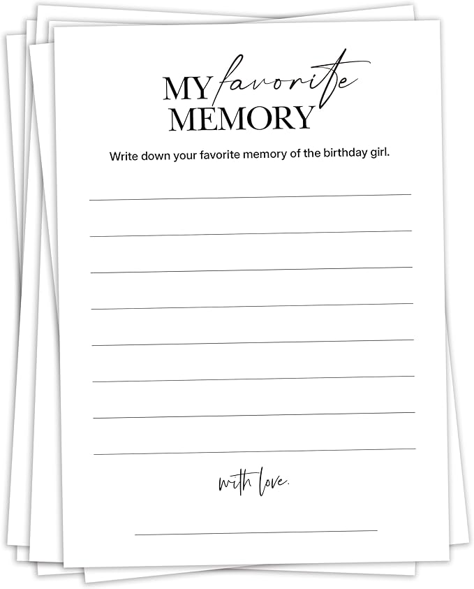 Birthday Party Games, My Favorite Memory, Fun Birthday Game by sahjzk