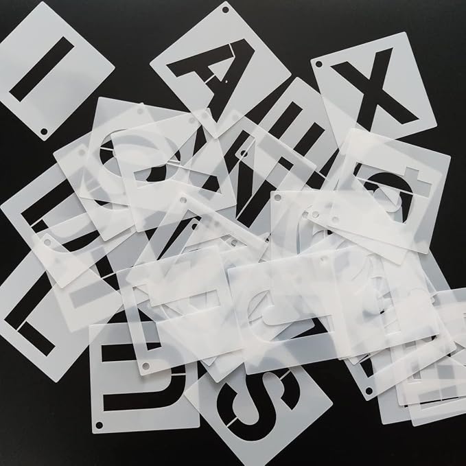 6 in Alphabet Number Stencils for Painting, Wall Art - Image 4