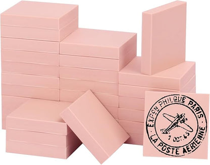 60 Pcs 2"x2" Rubber Carving Blocks, Linoleum Blocks, Stamp Carving Blocks by KUKLIPJIM
