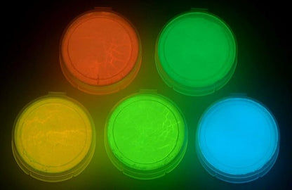 Fluorescent 5 Color Pack Glow in The Dark Pigment Powder - 12g Each by ArtNGlow