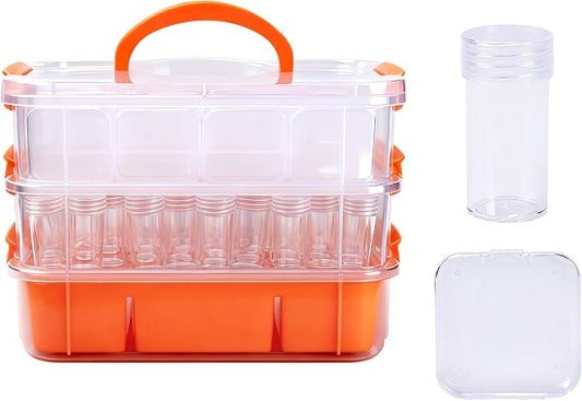 Bead Organizers 3-Tier Stackable Storage Container Box 87 Pcs Diamond Art by GAGANIU