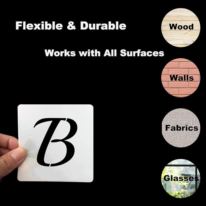 1 Inch Alphabet Letter Stencils - Image 7