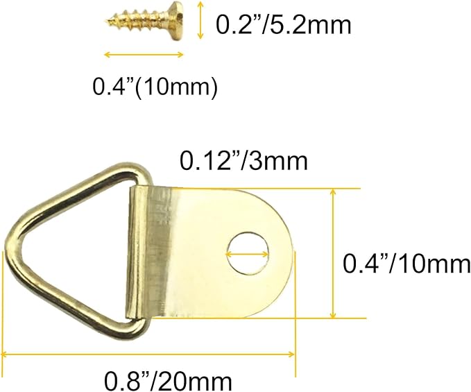 100 Pack Small Triangle Ring Steel Picture Hangers - Image 6