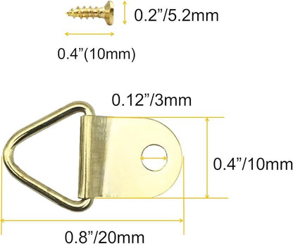 100 Pack Small Triangle Ring Steel Picture Hangers - Image 6