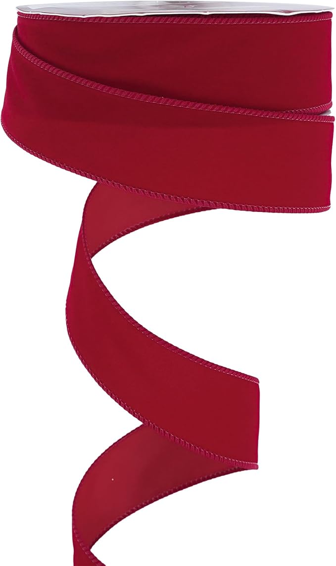 MEEDEE 1.5 Inch Velvet Wired Ribbon by MEEDEE