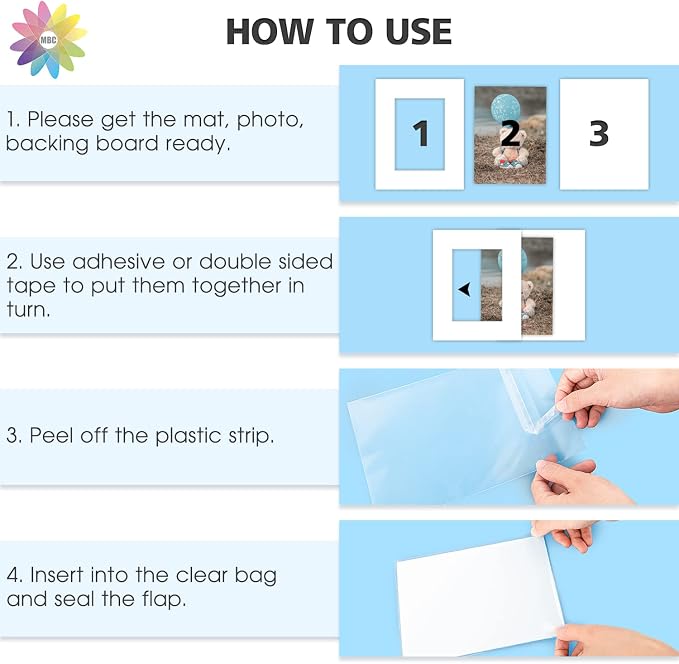 Mat Board Center, 8x10 for 5x7 White Picture Mat Sets - Image 6