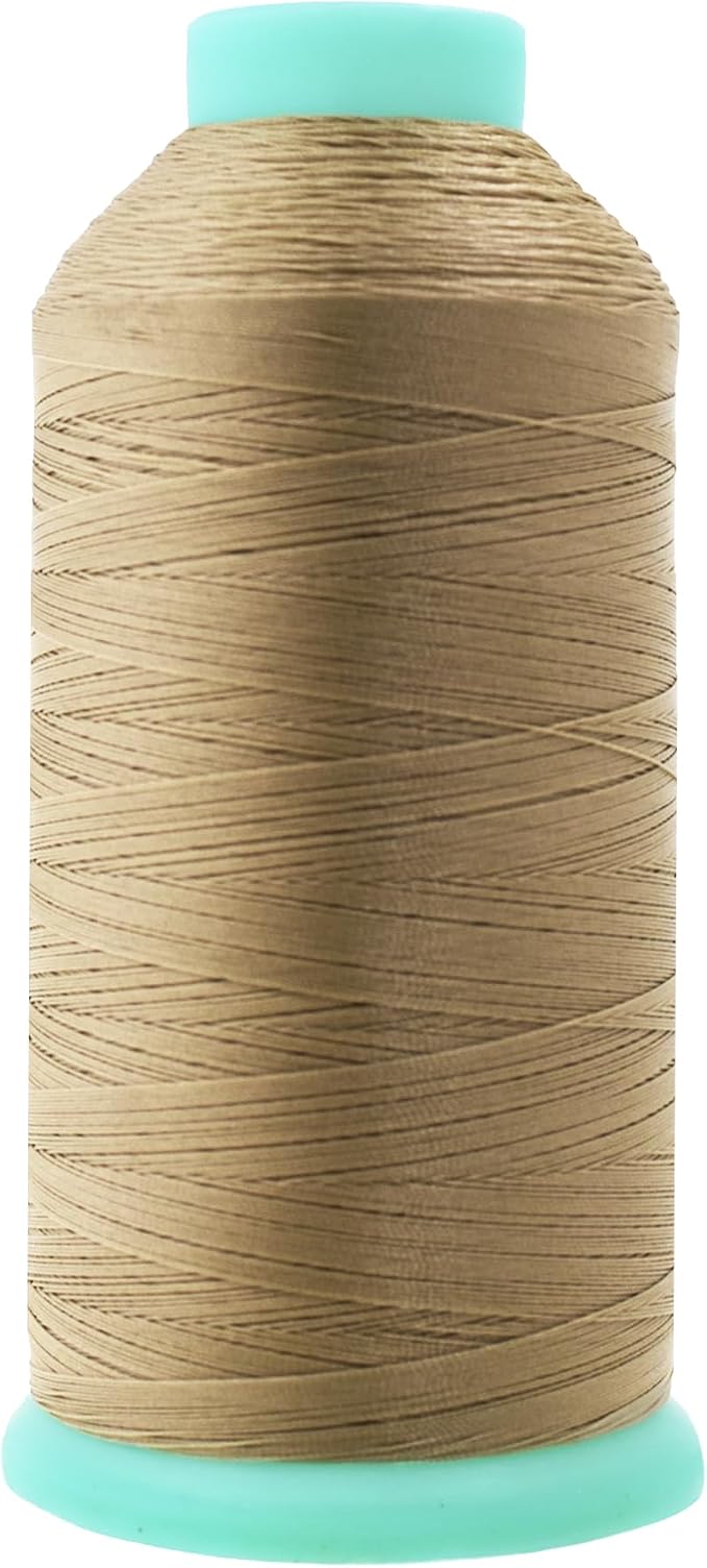 Mandala Crafts Bonded Nylon Thread Khaki Heavy Duty Sewing Threads by MandalaCrafts