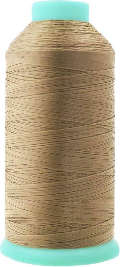 Mandala Crafts Bonded Nylon Thread Khaki Heavy Duty Sewing Threads by MandalaCrafts