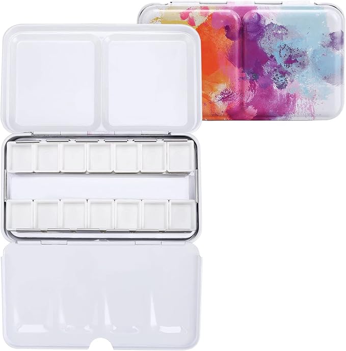 LOONENG Empty Watercolor Palette, Empty Watercolor Tin - Image 2