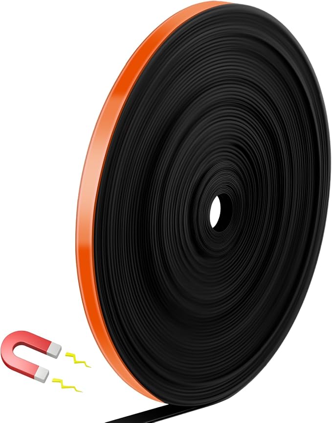 Magnetic Tape Roll Thin Strips, 0.39 Inch x 66 Feet Magnetic Board Dividers by Unknown