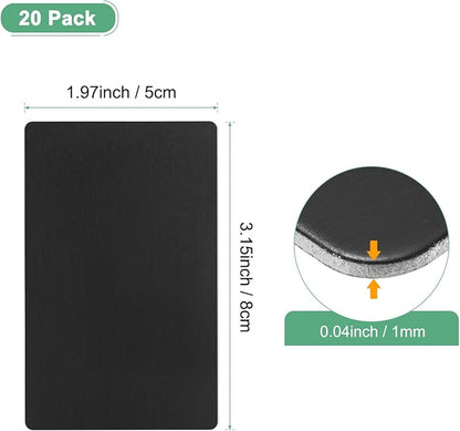 20-Pack Anodized Aluminium Laser Engraved Mount Metal Plate 3x2x0.04 Inch - Image 3