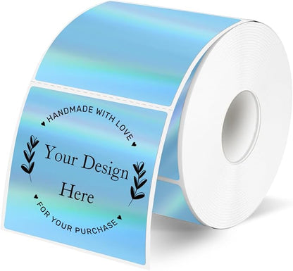 2" x 2" Square Thermal Labels Stickers, Holographic Thermal Stickers Labels by Unknown
