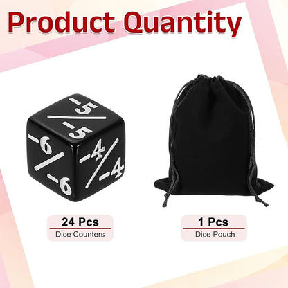 uxcell 24Pcs Magic Dice Counters, Acrylic D6 Life Token Dice Set - Image 3