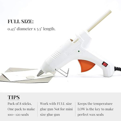 UNIQOOO Pearl White Glue Gun Sealing Wax Sticks - Image 7